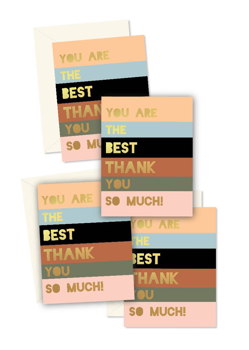 Colorblock Thank You Cards Boxed Set