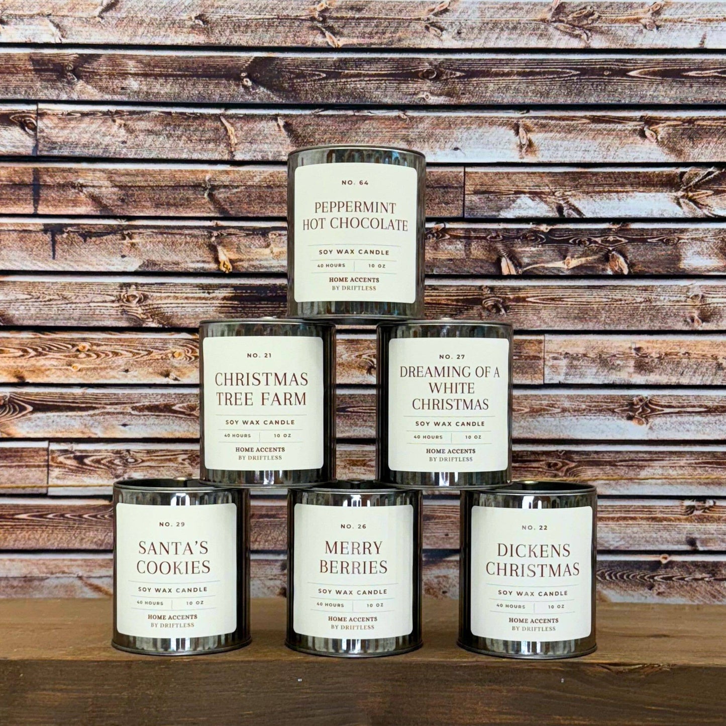 Dickens Christmas Vintage Farmhouse Candles - Holiday Decor