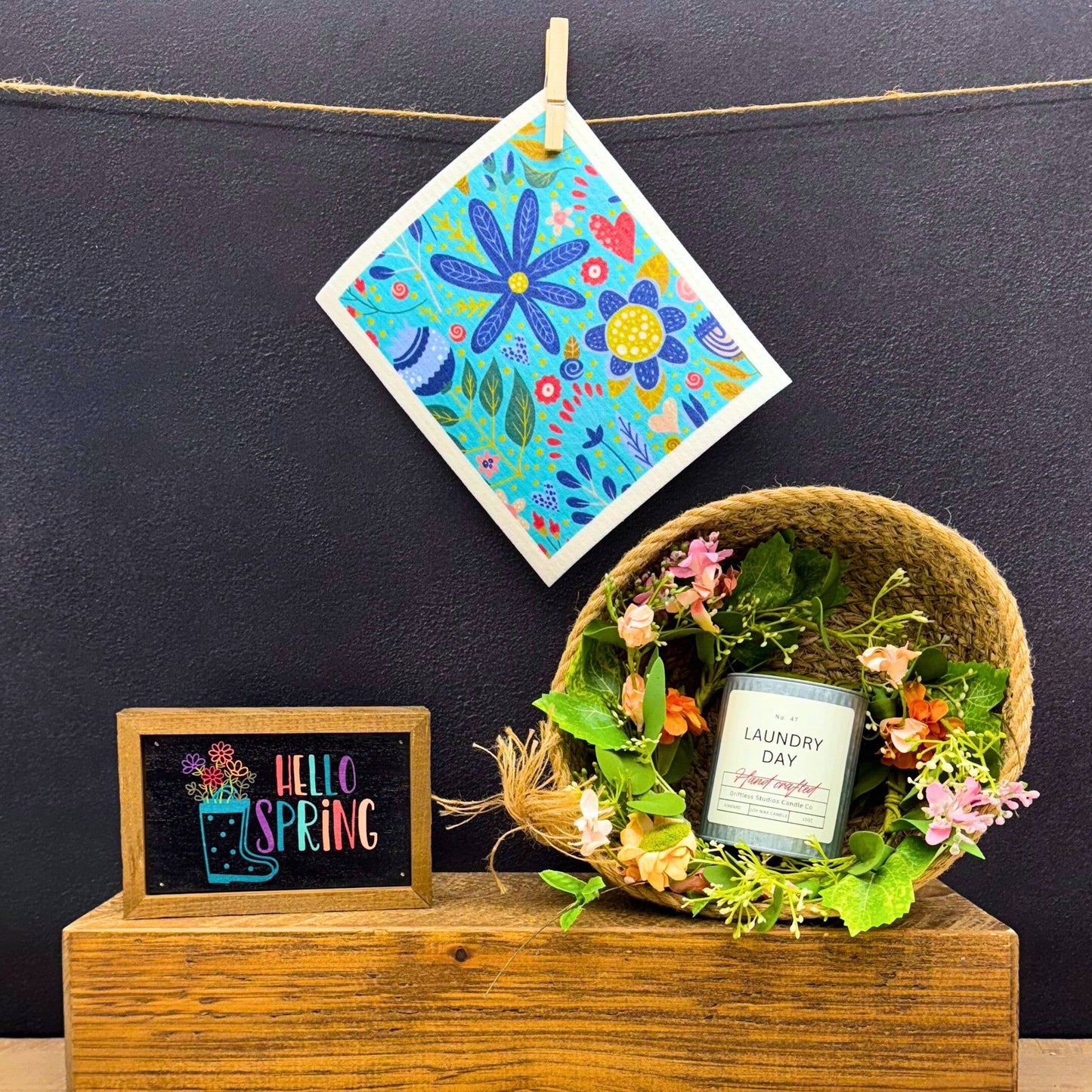 Laundry Day Spring Handcrafted Candles - Home Decor