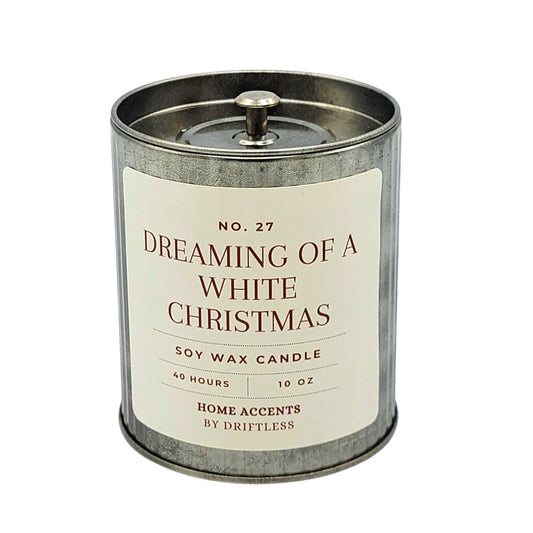 Dreaming of a White Christmas Vintage Candle - Holiday Decor