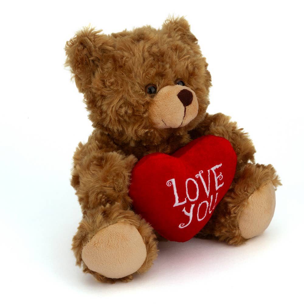 6" & 9" Valentine Teddy Bear with a Message on Holding Heart