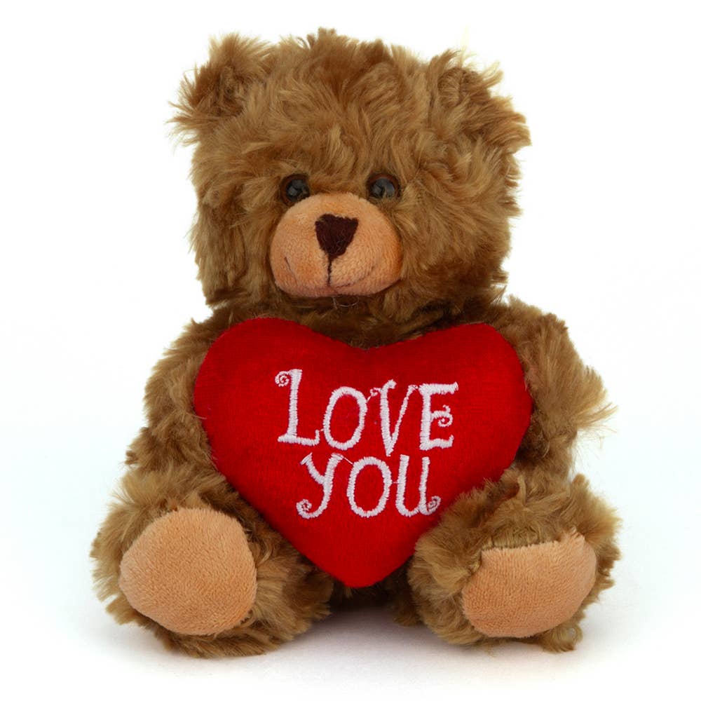 6" & 9" Valentine Teddy Bear with a Message on Holding Heart