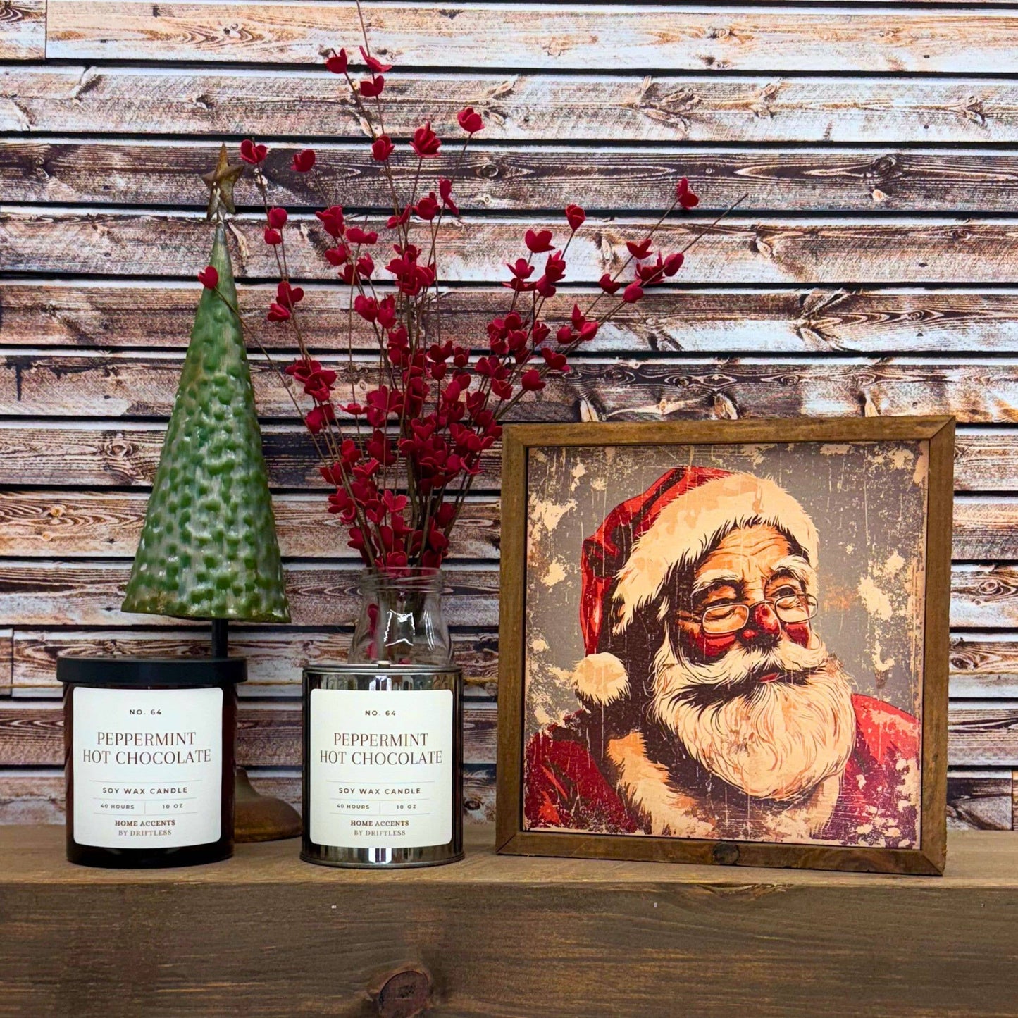 Peppermint Hot Chocolate Christmas Candles - Holiday Decor