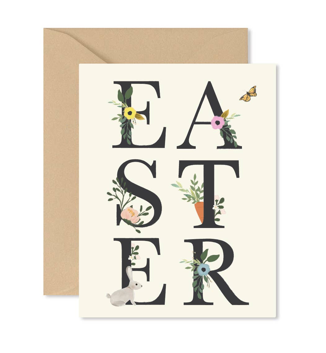 Easter Floral Greeting Card