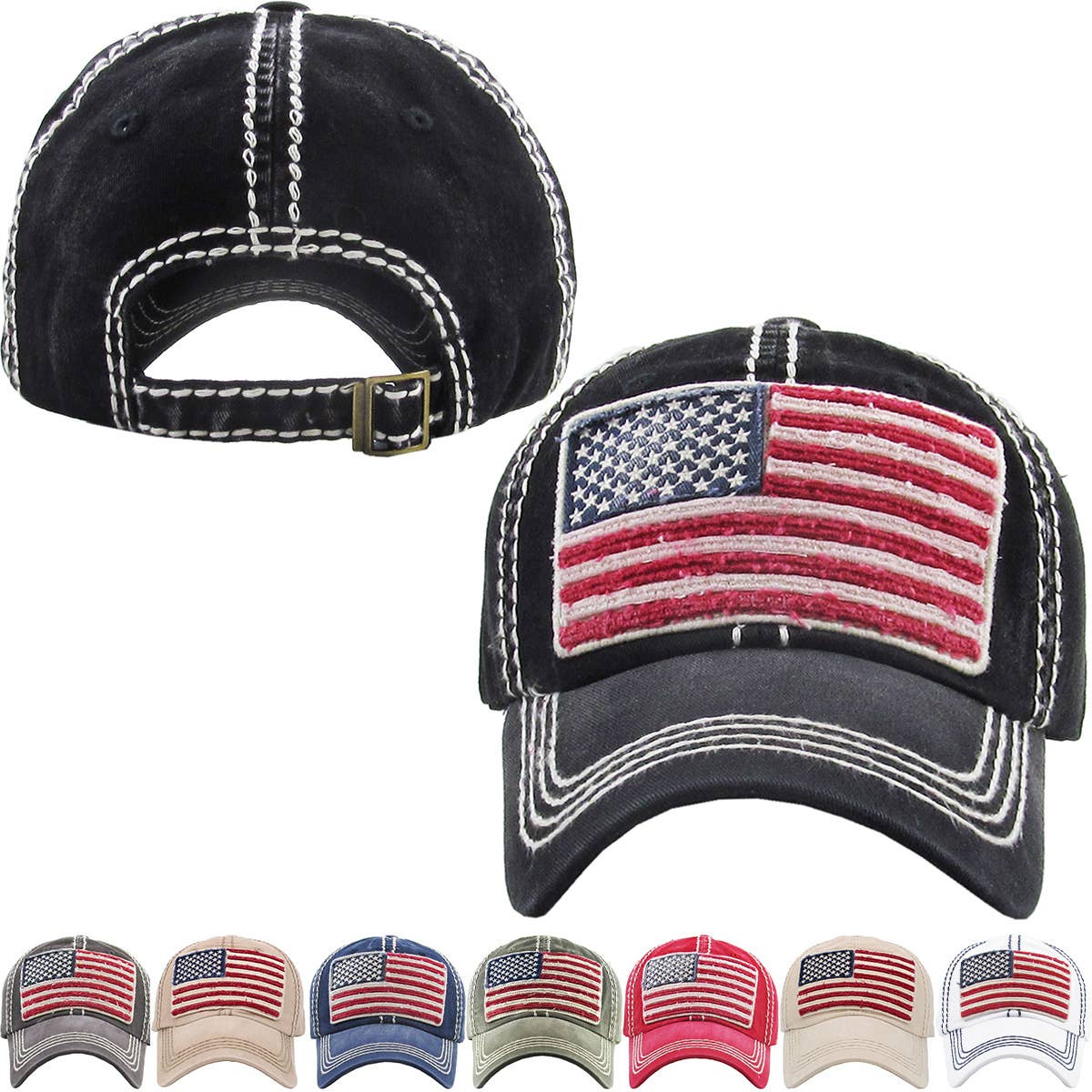 USA Flag Vintage Ballcap