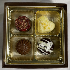 4 Piece Assorted Chocolate Box