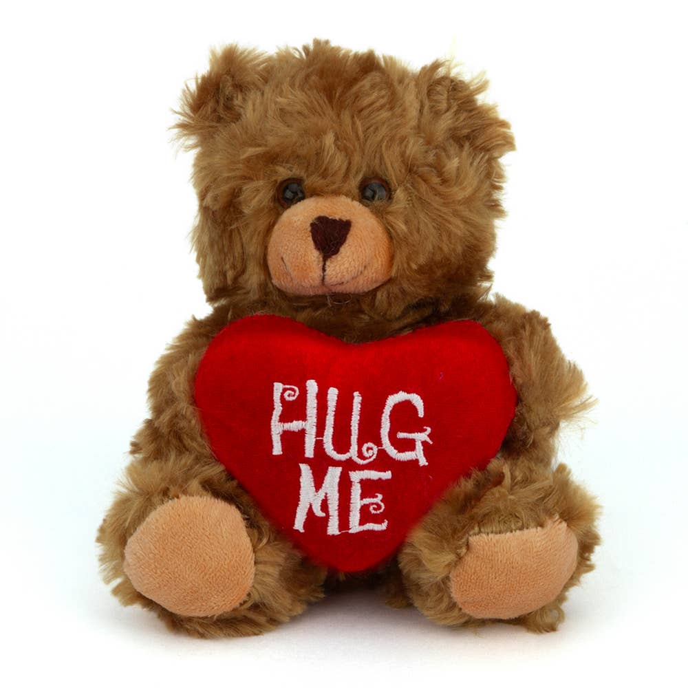 6" & 9" Valentine Teddy Bear with a Message on Holding Heart