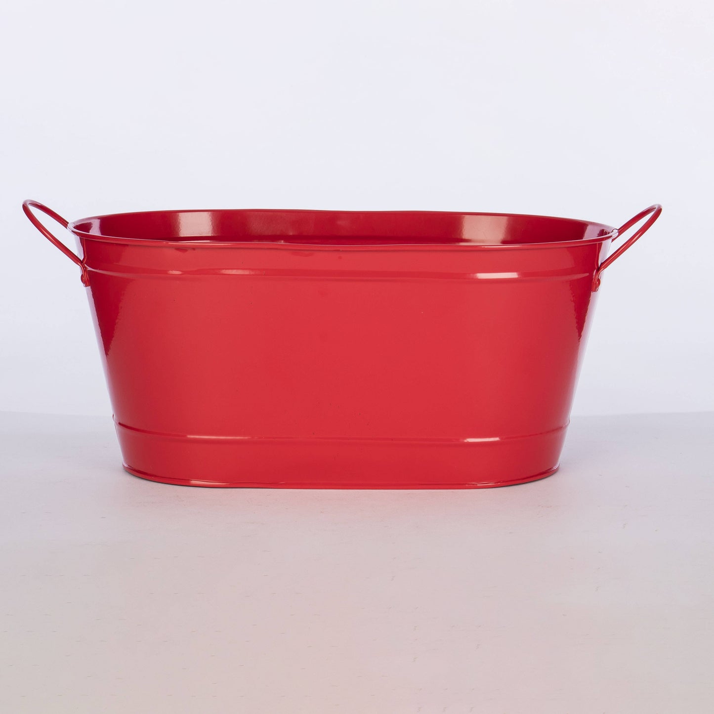 Tin w/side handles- Red