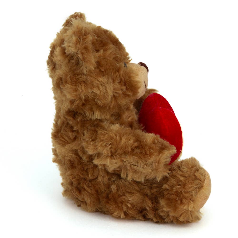 6" & 9" Valentine Teddy Bear with a Message on Holding Heart