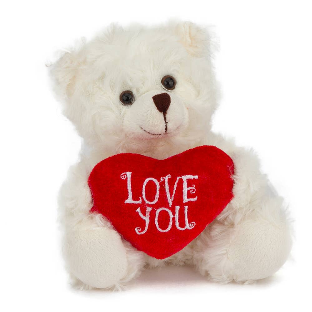 6" & 9" Valentine Teddy Bear with a Message on Holding Heart