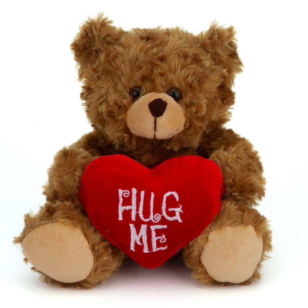 6" & 9" Valentine Teddy Bear with a Message on Holding Heart