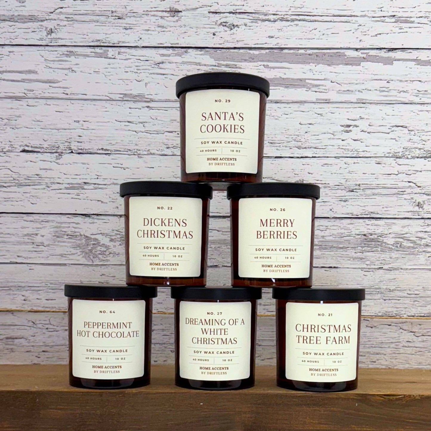 Peppermint Hot Chocolate Christmas Candles - Holiday Decor