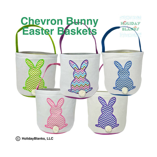 Chevron bunny easter basket blanks