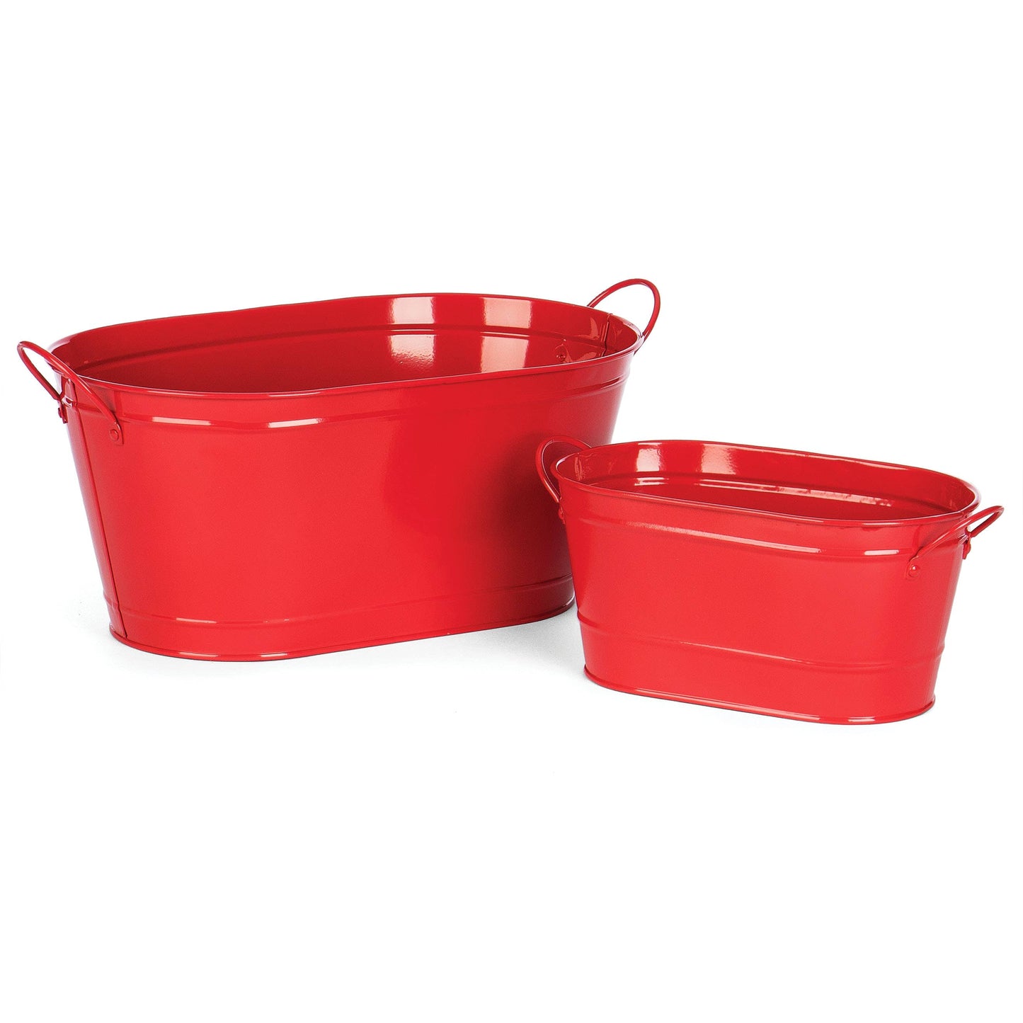 Tin w/side handles- Red